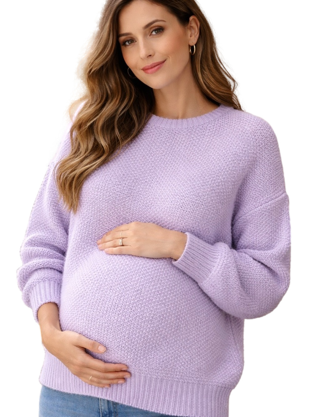 ASOS Maternity Lilac Crew Neck Sweater Size 4